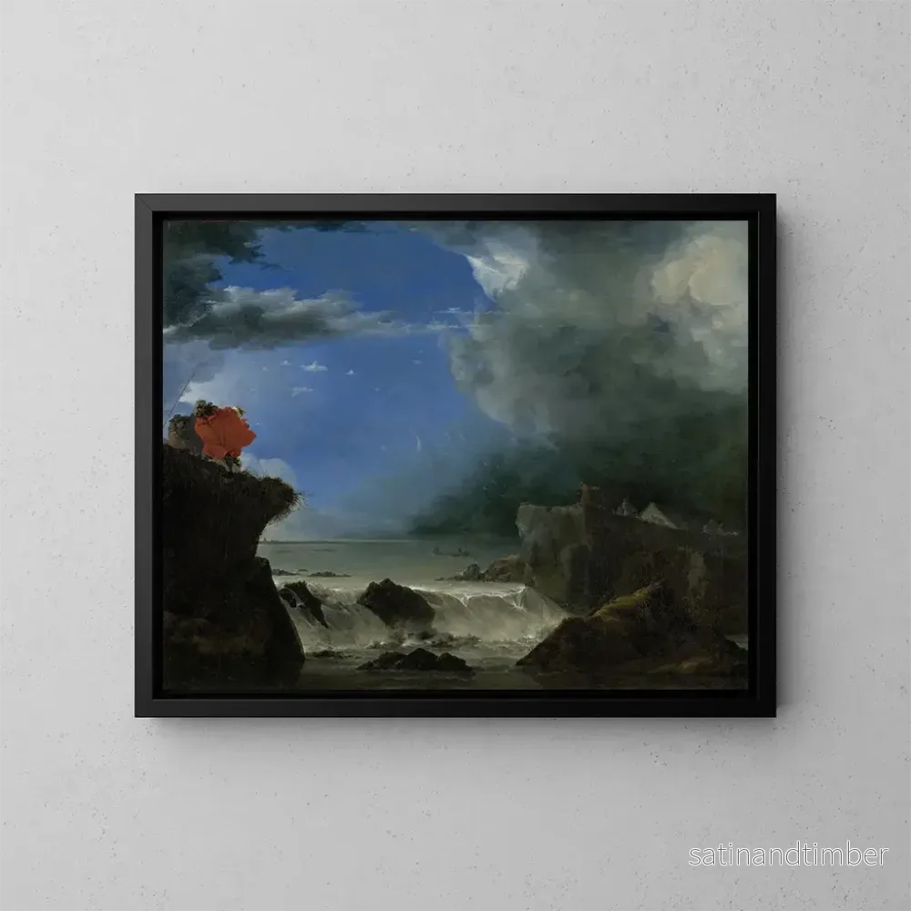 Reproduktion av målningen La rupture de la digue de Saint-Antoine près d’Amsterdam – Jan Asselijn Reproduktion av målningen La rupture de la digue de Saint-Antoine près d’Amsterdam – Jan Asselijn