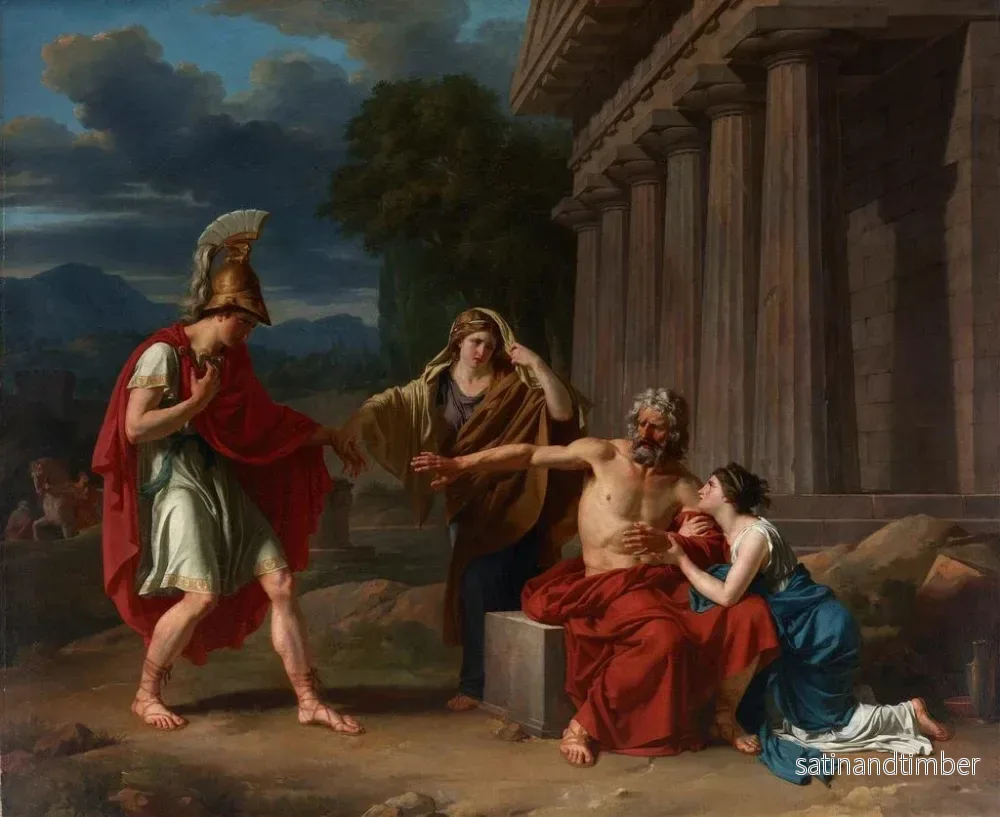 Reproduktion av målningen Œdipus i Colone - Jean Antoine Théodore Giroust - Bild 2