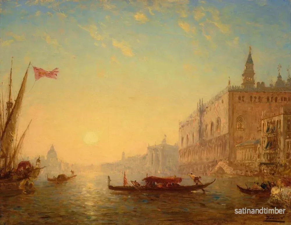 Reproduktion av målningen Le bassin vu du quai des Esclavons - Félix Ziem - Bild 2