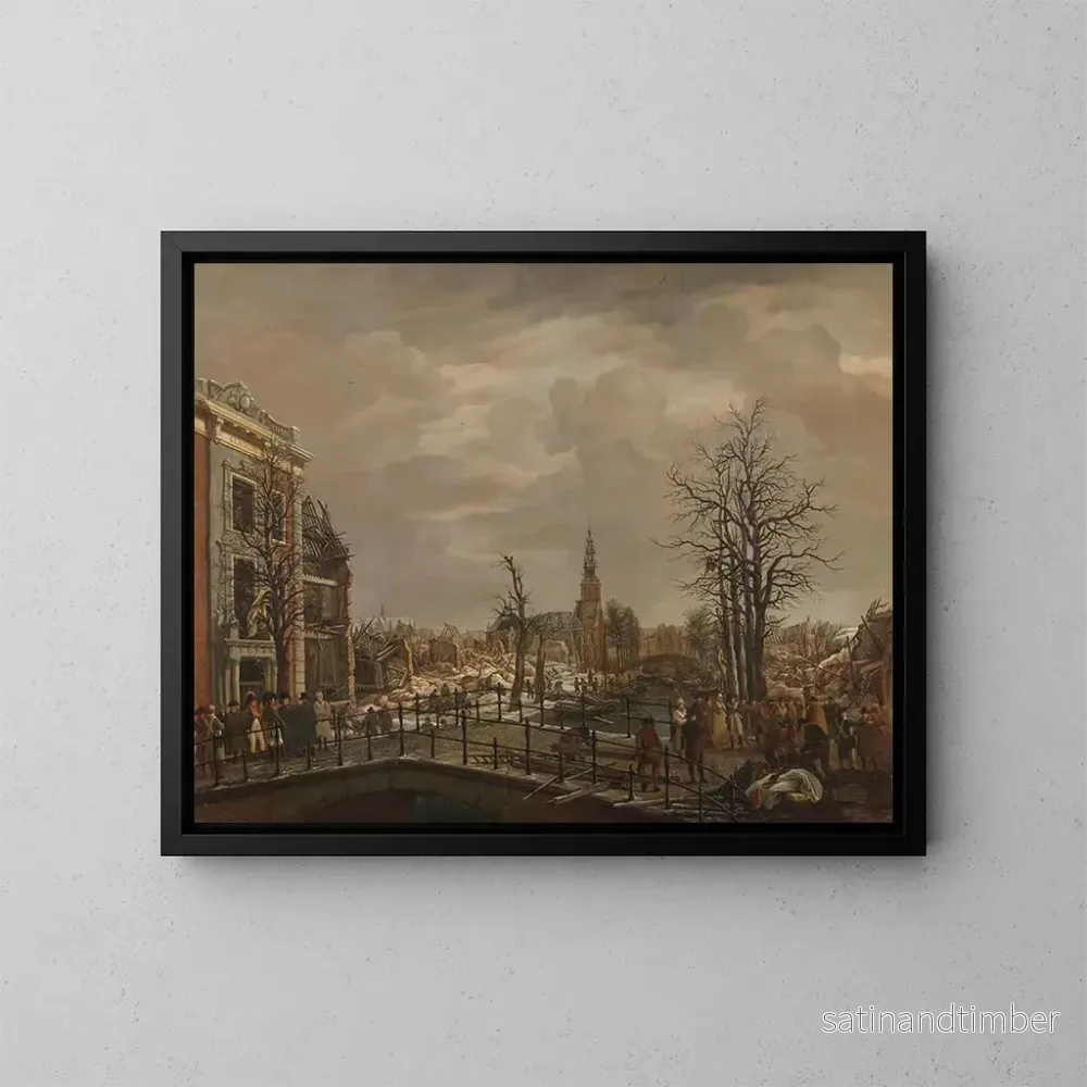Reproduktion av målningen Le Rapenburg à Leyde – Carel Lodewijk Hansen Reproduktion av målningen Le Rapenburg à Leyde – Carel Lodewijk Hansen