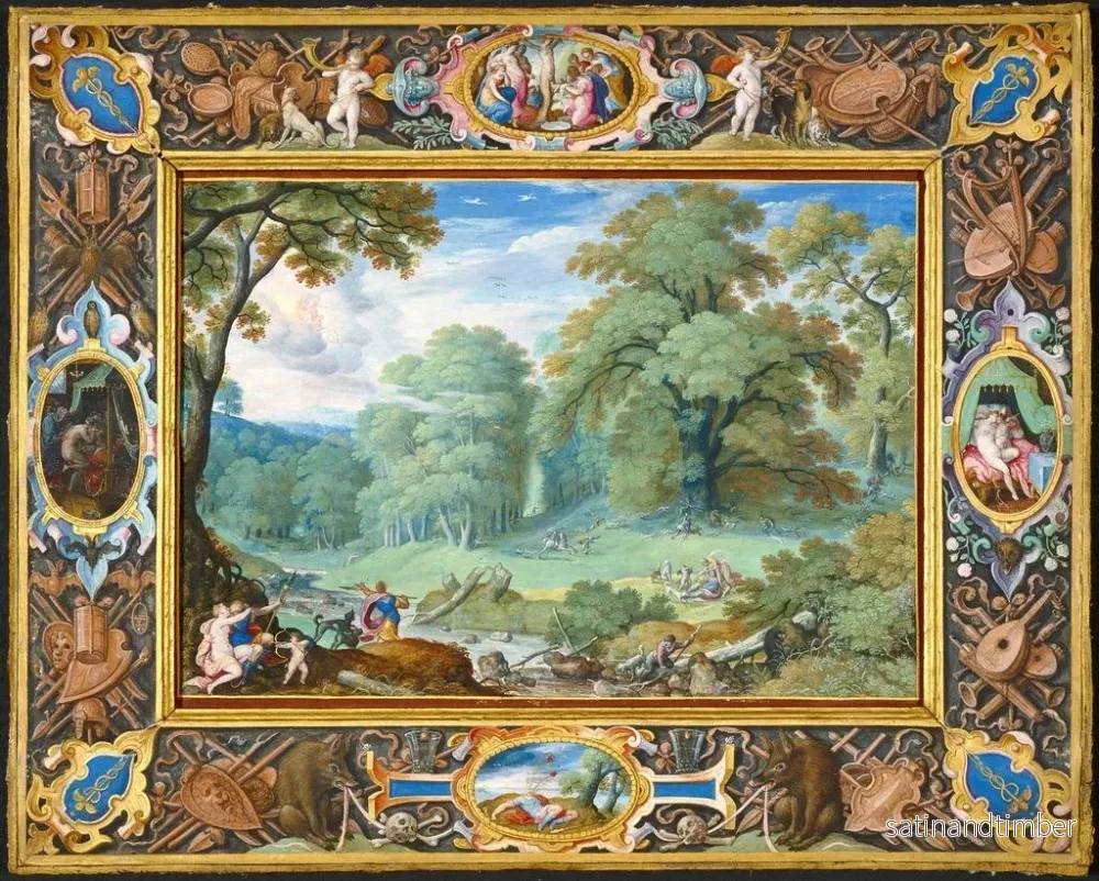 Reproduktion av målningen Landskap med historien om Venus och Adonis - Hans Bol - Bild 2