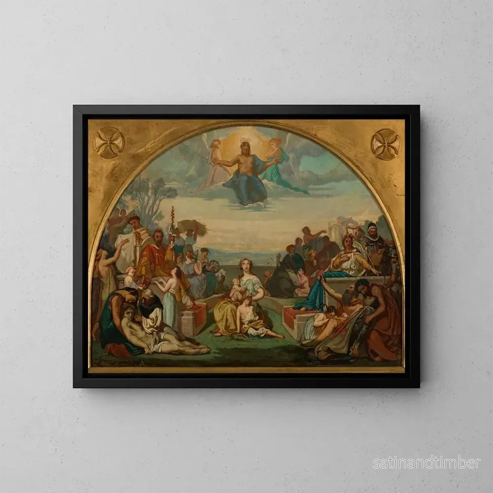 Reproduktion av målningen La Religion des Béatitudes - German Auguste von Bohn