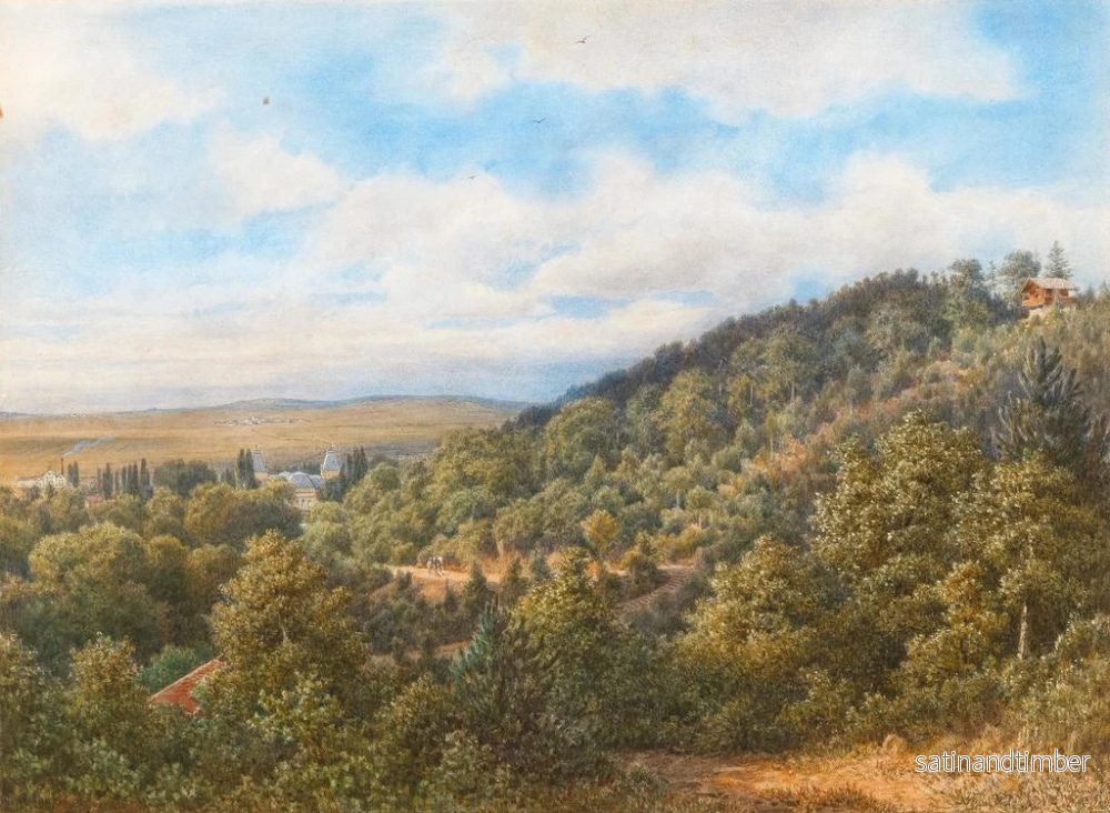 Reproduktion av målningen Vue du château de Sebetov Schebetau près de Boskovice - Gottfried Seelos - Bild 2