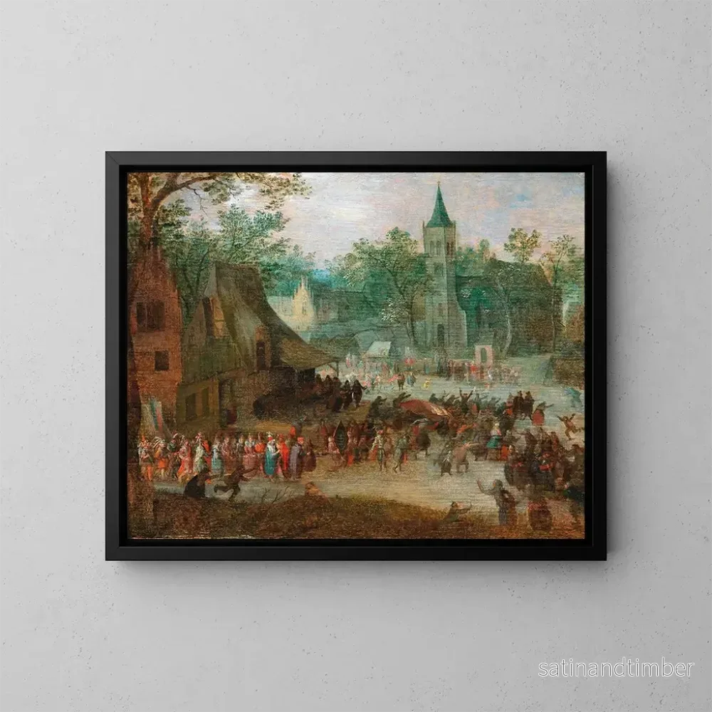 Reproduktion av målningen En byfest - David Vinckboons