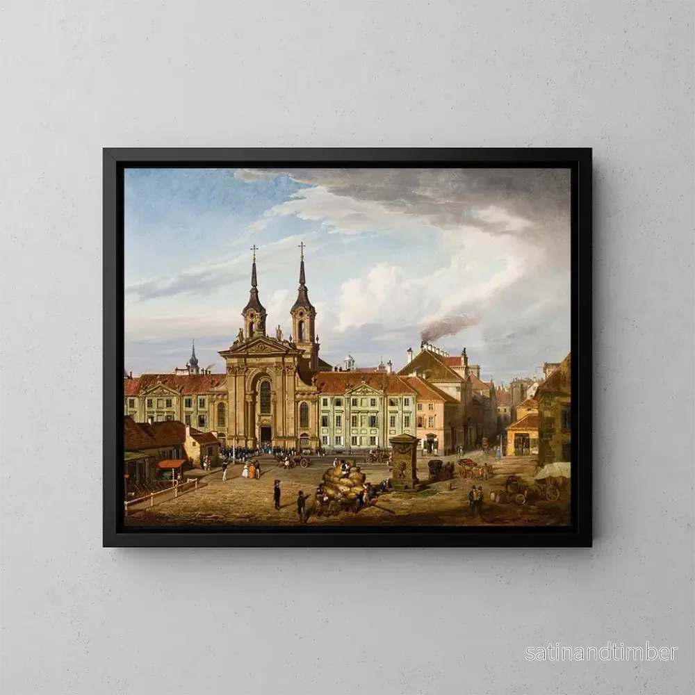 Reproduktion av målningen Place Krasinski och kyrkan av Piarister – Marcin Zaleski Reproduktion av målningen Place Krasinski och kyrkan av Piarister – Marcin Zaleski
