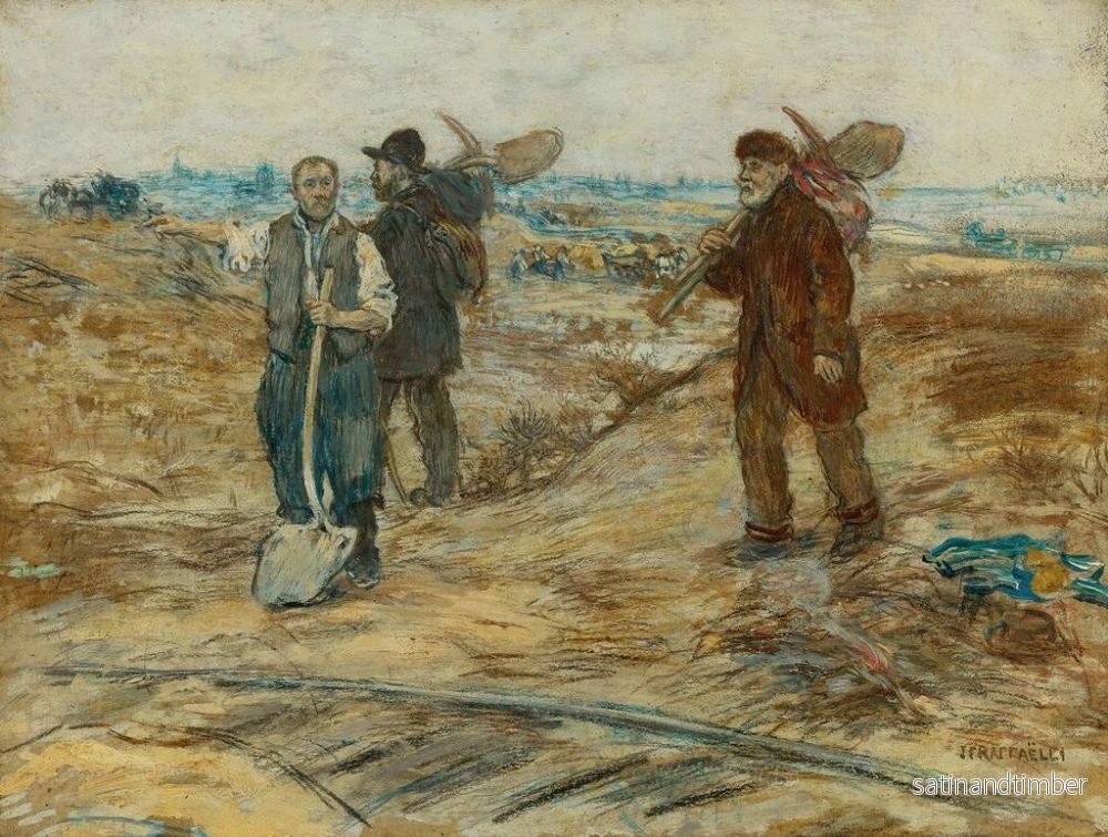 Reproduktion av målningen Les Trois Cheminots - Jean François Raffaëlli - Bild 2