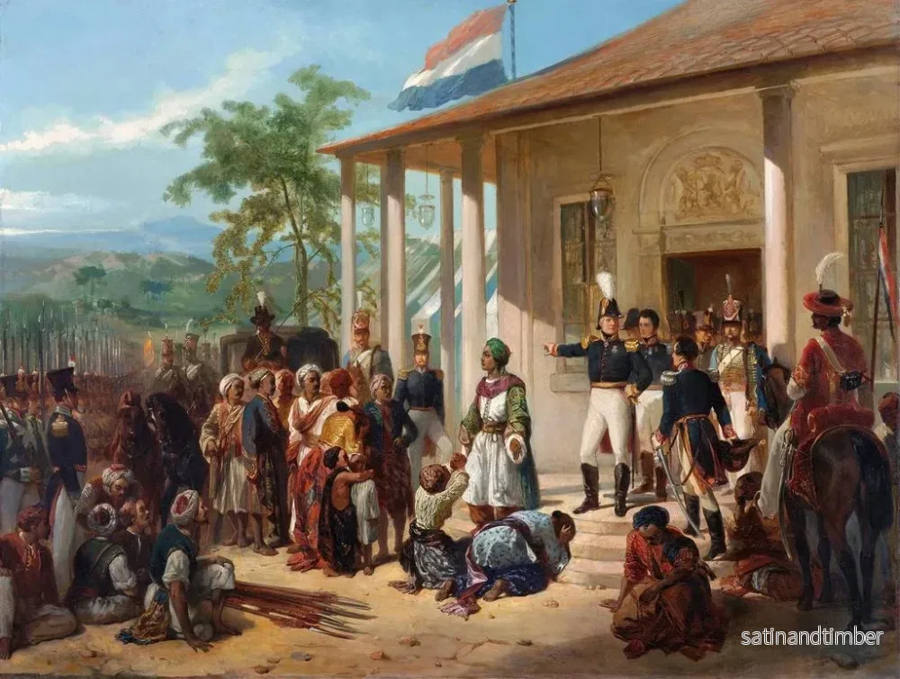 Reproduktion av målningen Låt: "L" arresteringen av Diponegoro av generalmajor Baron De Kock - Nicolaas Pieneman - Bild 2