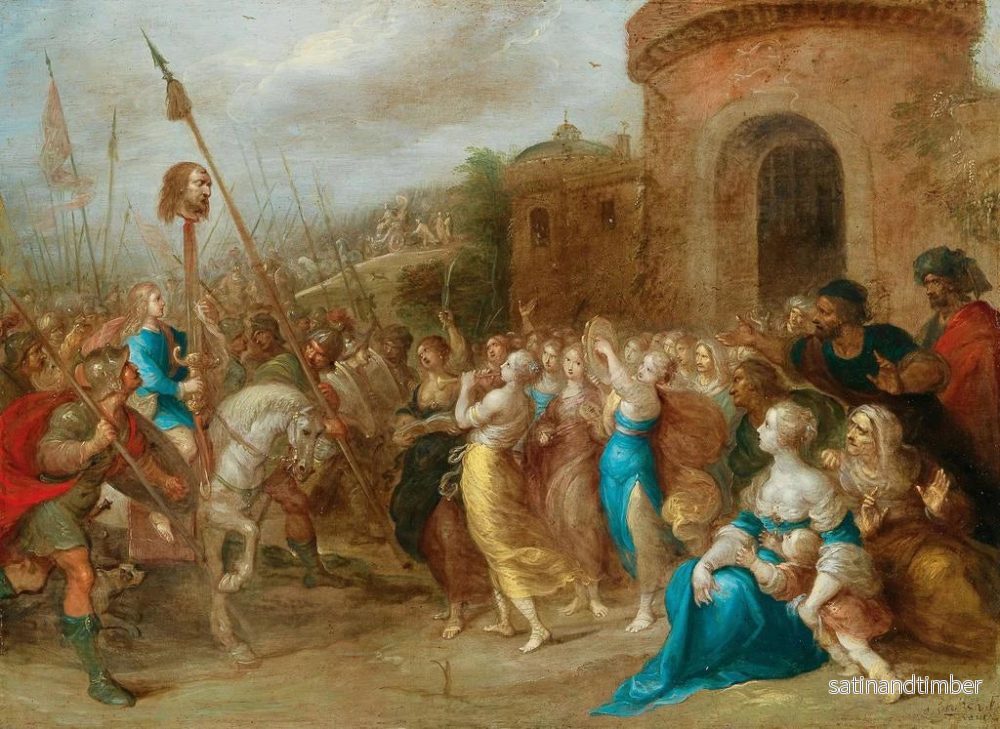 Reproduktion av målningen Le Triomphe de David - Frans Francken le Jeune - Bild 2