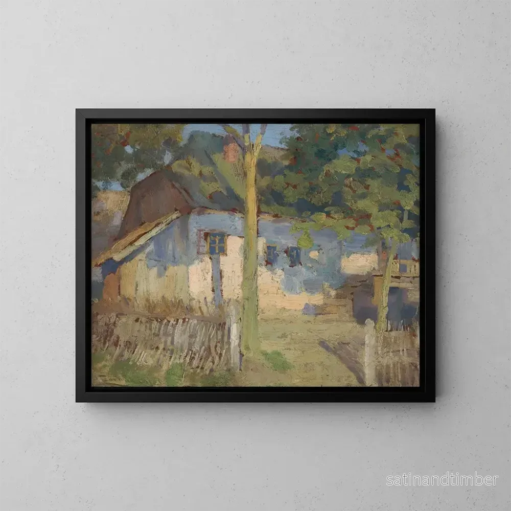 Reproduktion av målningen Framför huset - Ludovit Ordok
