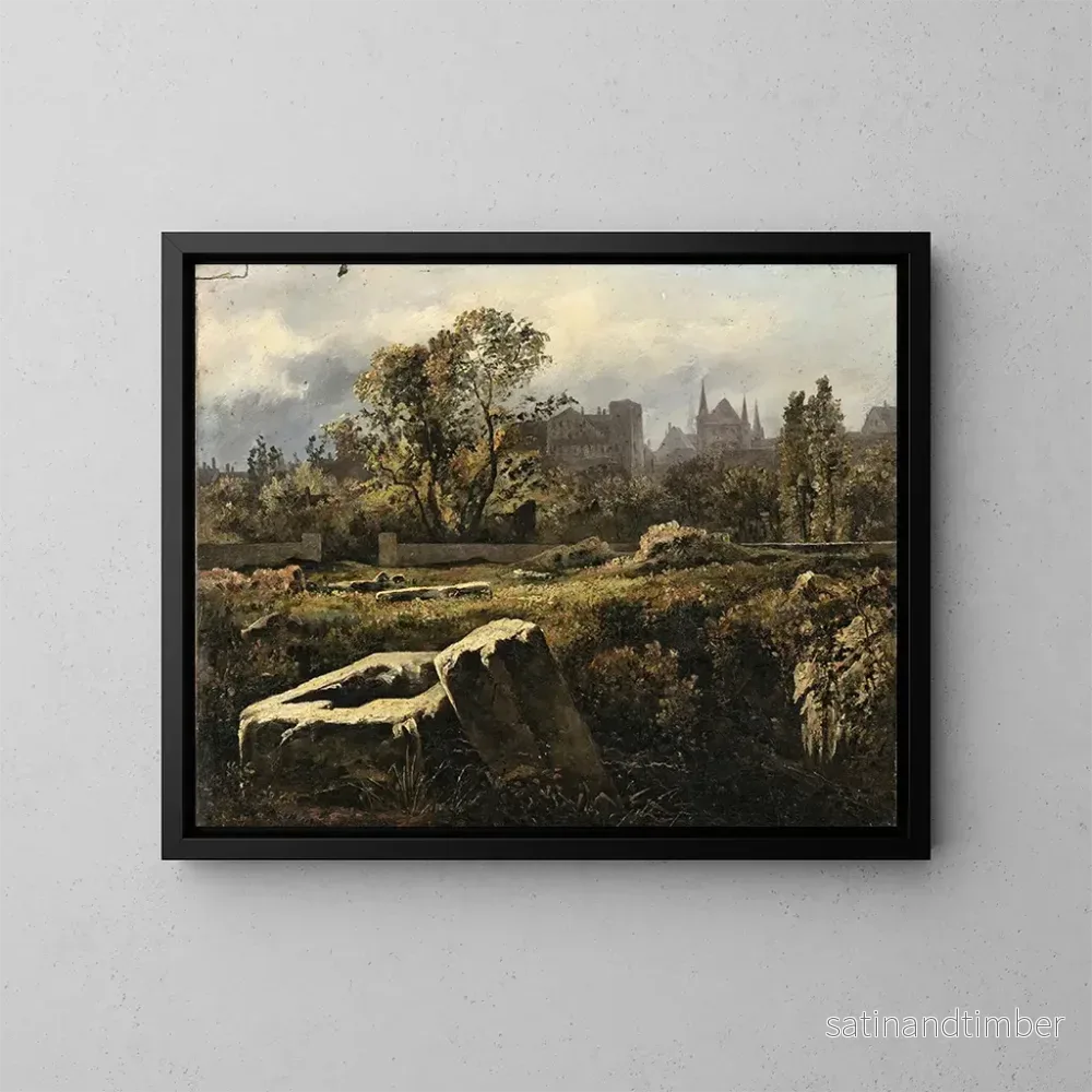 Reproduktion av målningen Cimetière romain à Avenches, Suisse – John Dalton
