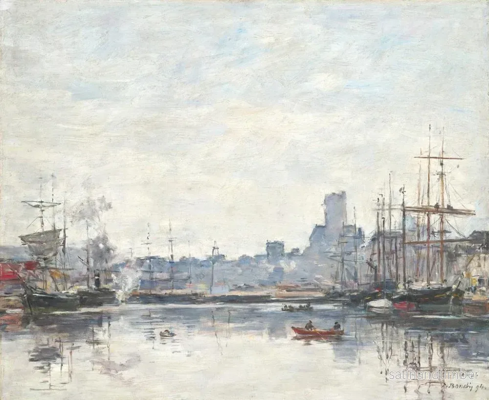Reproduktion av målningen Le Port par temps de brouillard - Eugène Boudin - Bild 2