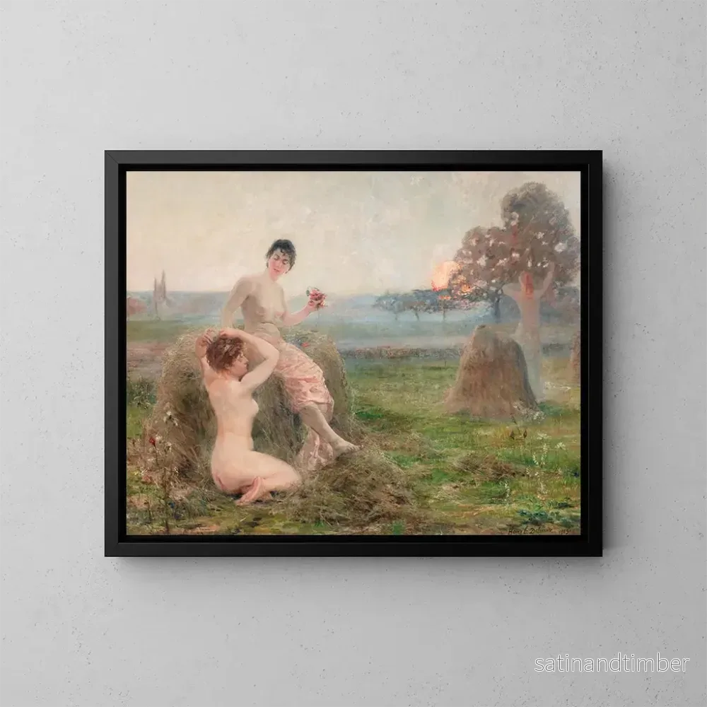 Reproduktion av målningen L'heure enchantée - Henri-Eugène Delacroix