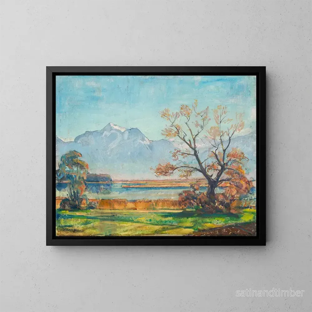 Reproduktion av målningen Ambiance automnale au Chiemsee - Paul Roloff