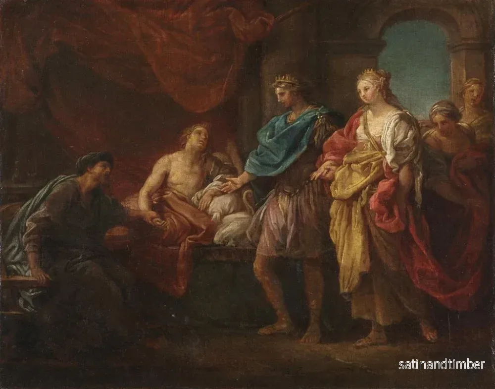 Reproduktion av målningen Studie för Antiochus och Stratonice - Pompeo Batoni - Bild 2