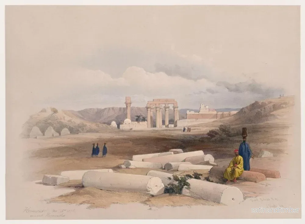 Reproduktion av målningen Hermont Armant gammal Hirmonthis, 26 november 1838 - David Roberts - Bild 2