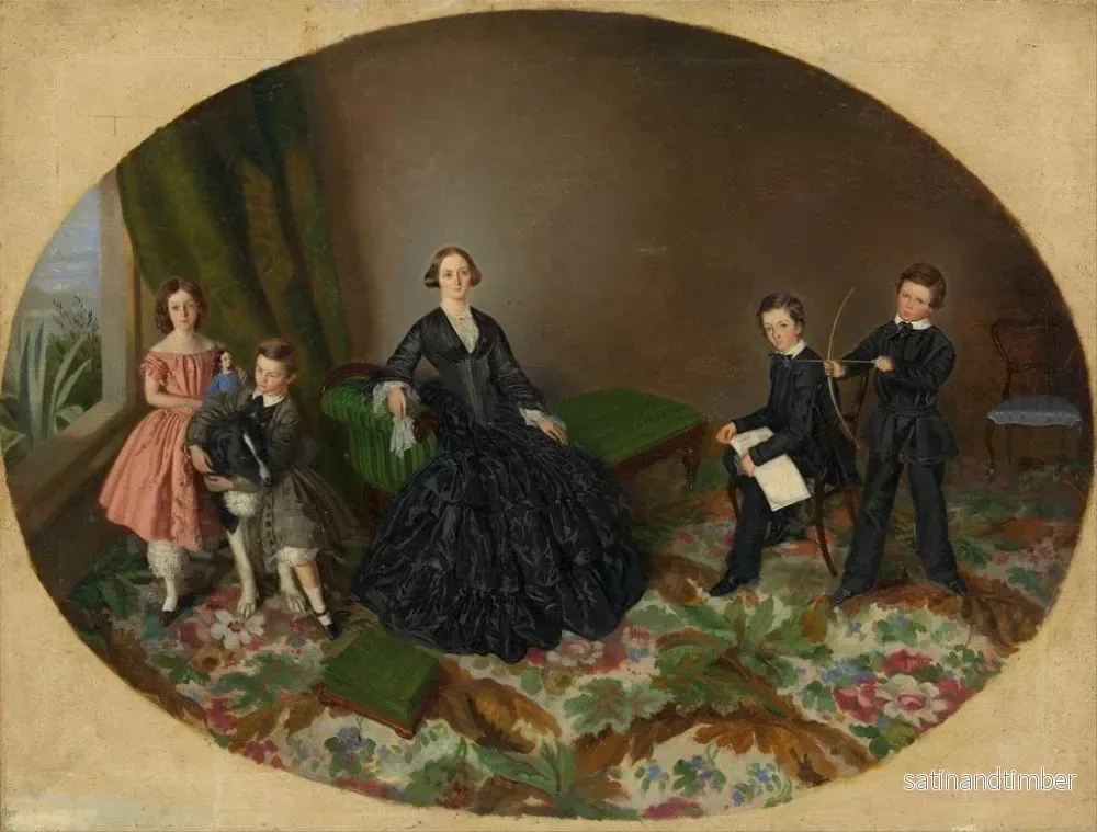 Reproduktion av målningen Maria Elizabeth O'Mullane och hennes barn - William Strutt - Bild 2