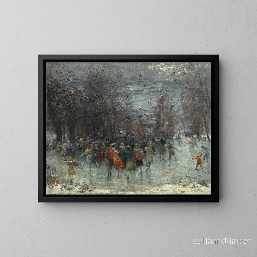 Reproduktion av målningen Les Patineurs - Oldřich Blažek
