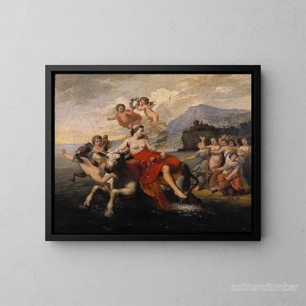 Reproduktion av målningen Le Viol de l'Europe - Jozef Van Lerius