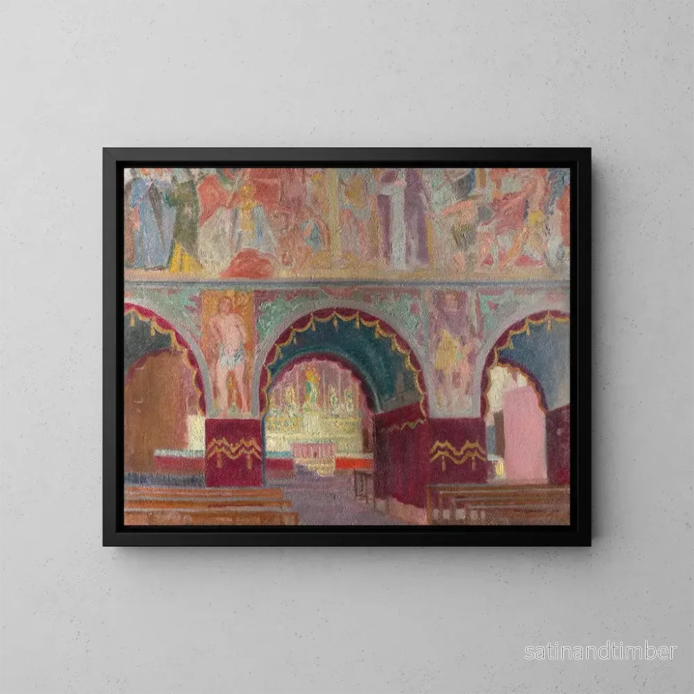 Reproduktion av målningen Fresker av Luini i Lugano - Maurice Denis