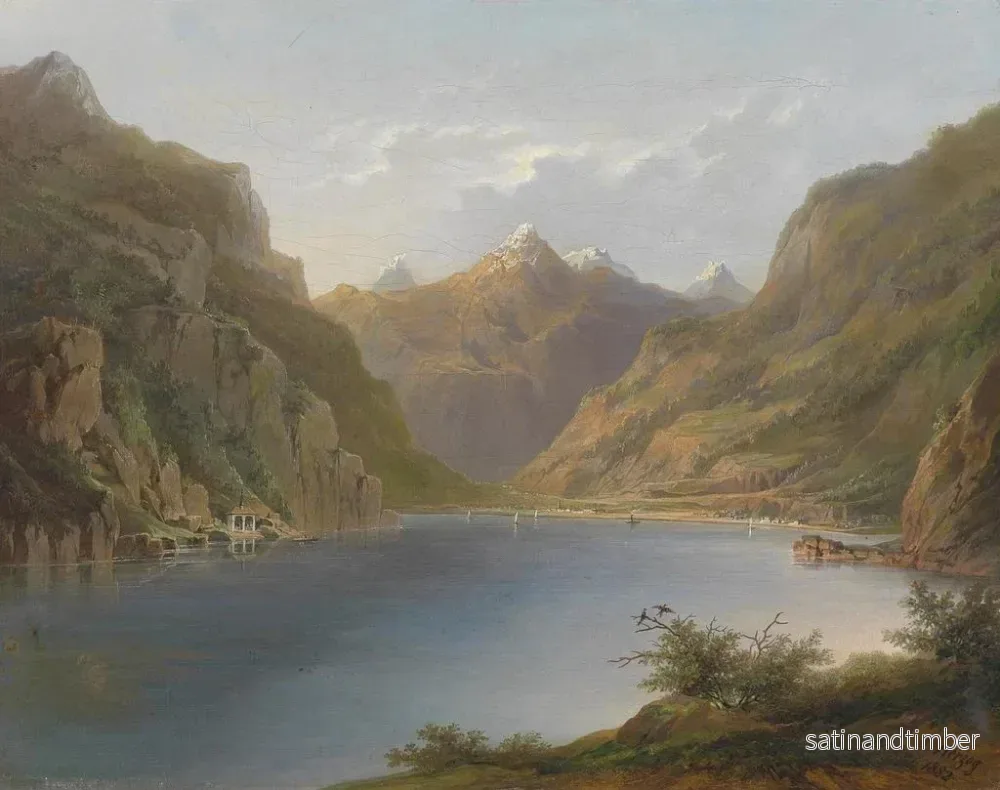 Reproduktion av målningen Lac des Quatre-Cantons - Hermann Ottomar Herzog - Bild 2
