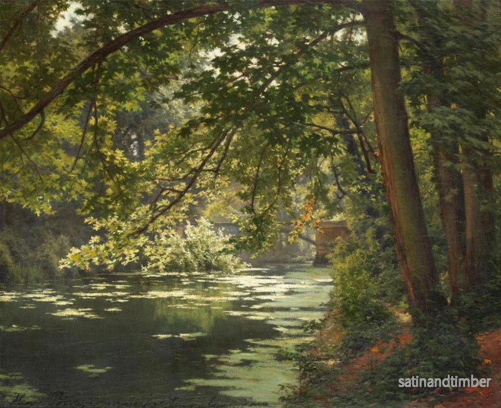 Reproduktion av målningen En skogsbädd vid solen - Henri Biva - Bild 2