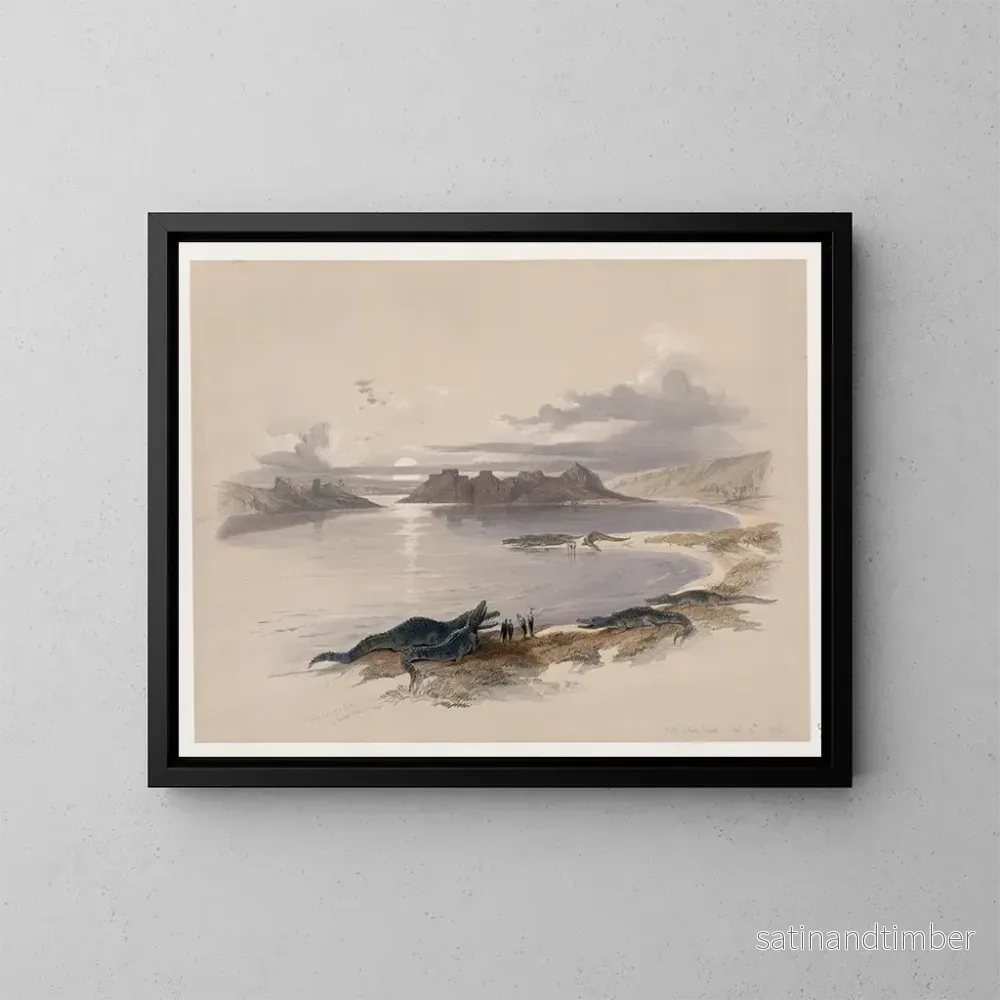Reproduktion av målningen Wadi Dabod, Nubie, 16 november 1838 - David Roberts