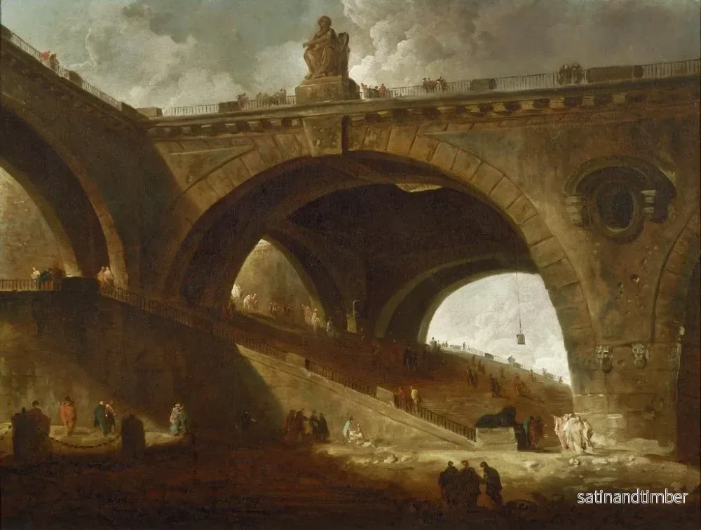 Reproduktion av målningen Le Vieux Pont - Hubert Robert - Bild 2