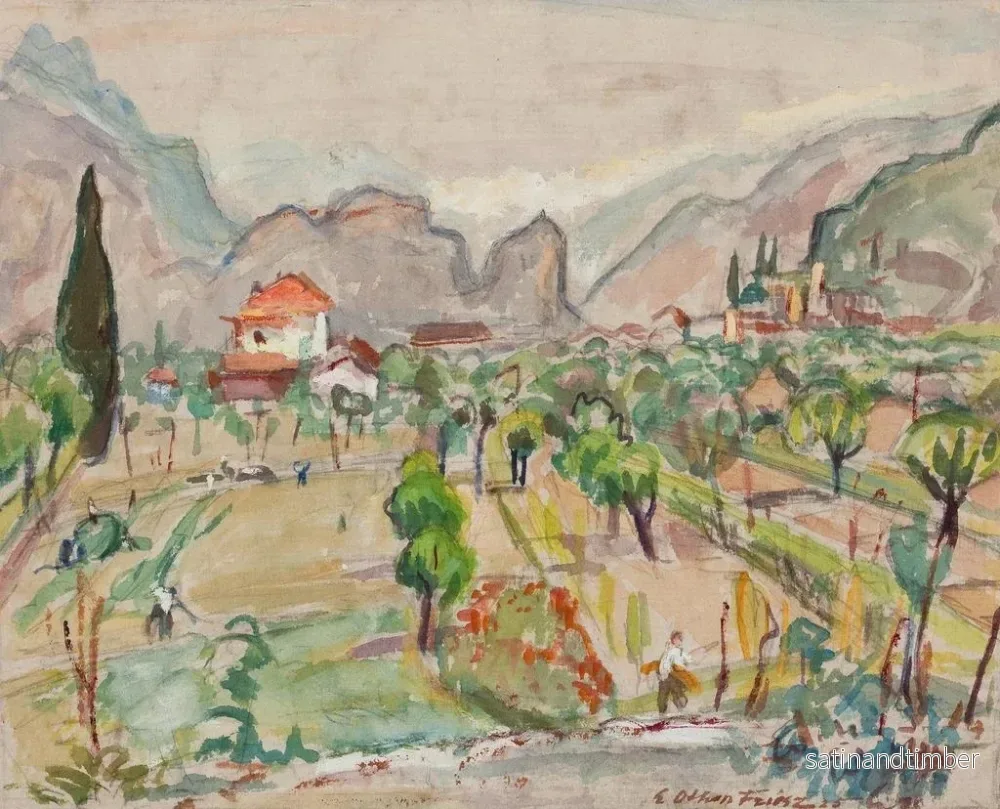Reproduktion av målningen Vallée de la Meuse - Émile Othon Friesz - Bild 2
