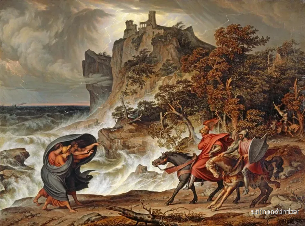 Reproduktion av målningen Macbeth och häxorna - Joseph Anton Koch - Bild 2
