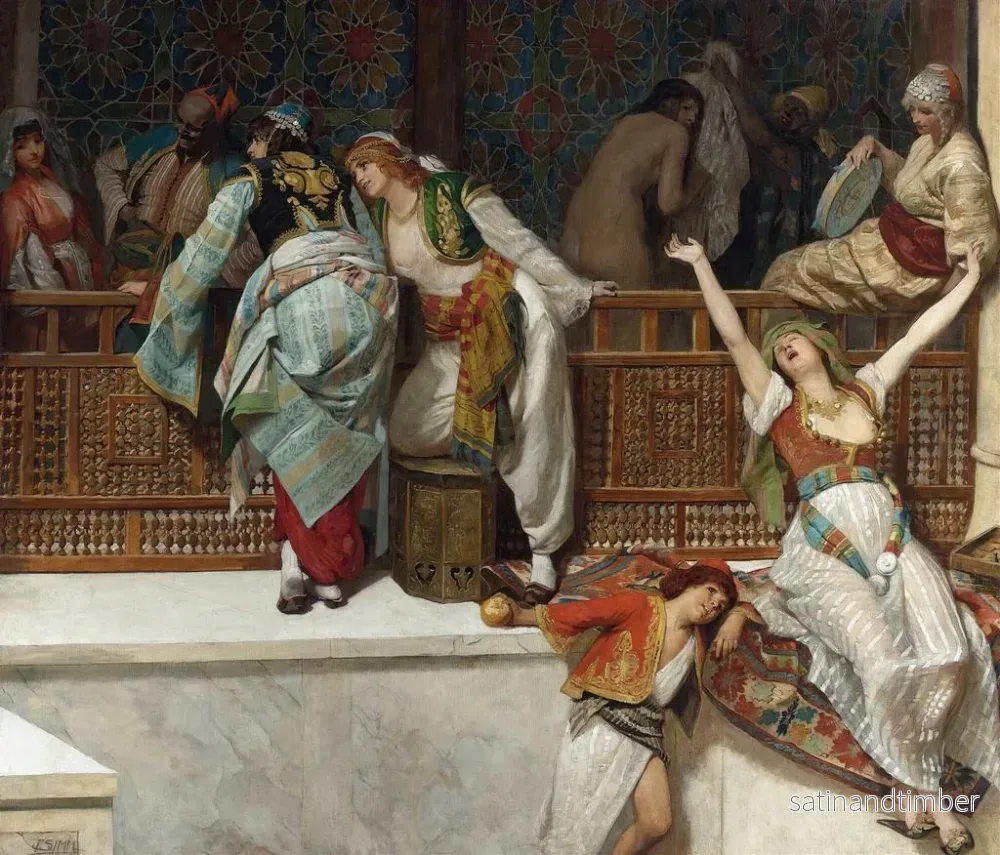 Reproduktion av målningen La vie dans le harem - Franz Xaver Simm - Bild 2
