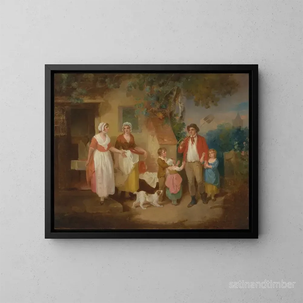 Reproduktion av målningen Kväll - Francis Wheatley