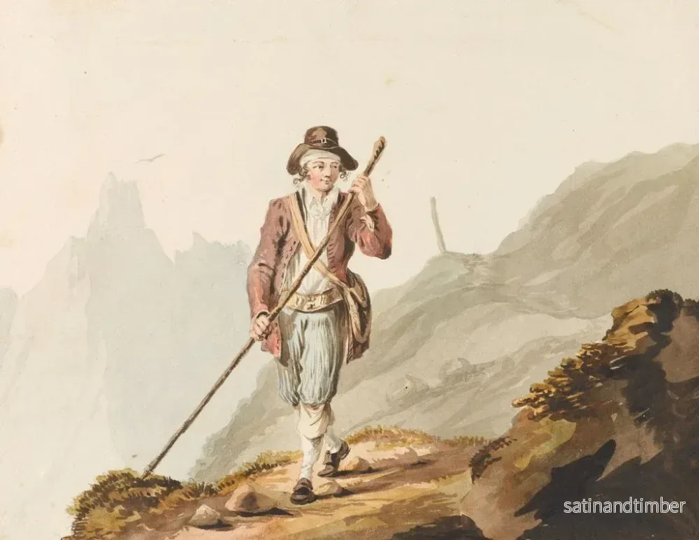 Reproduktion av målningen Jägare av chamois i Alperna - Johann Karl Müllner - Bild 2