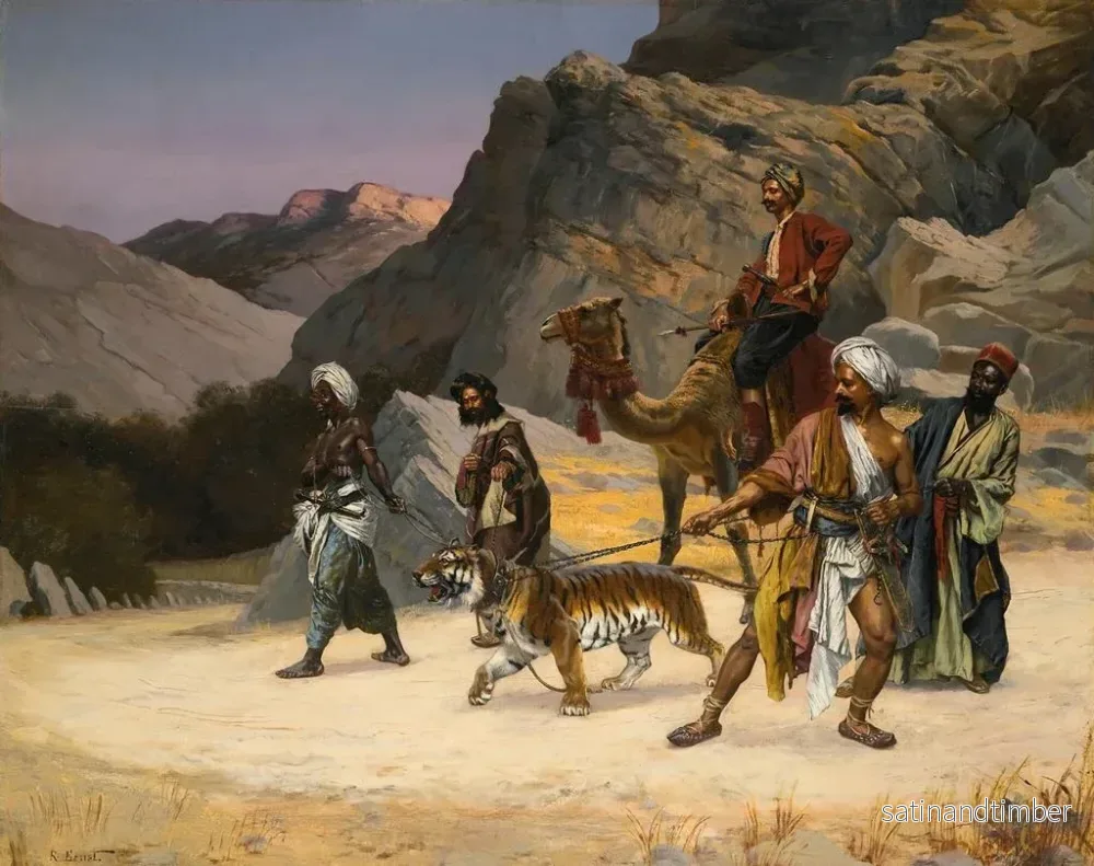 Reproduktion av målningen En fångad tiger - Rudolf Ernst - Bild 2
