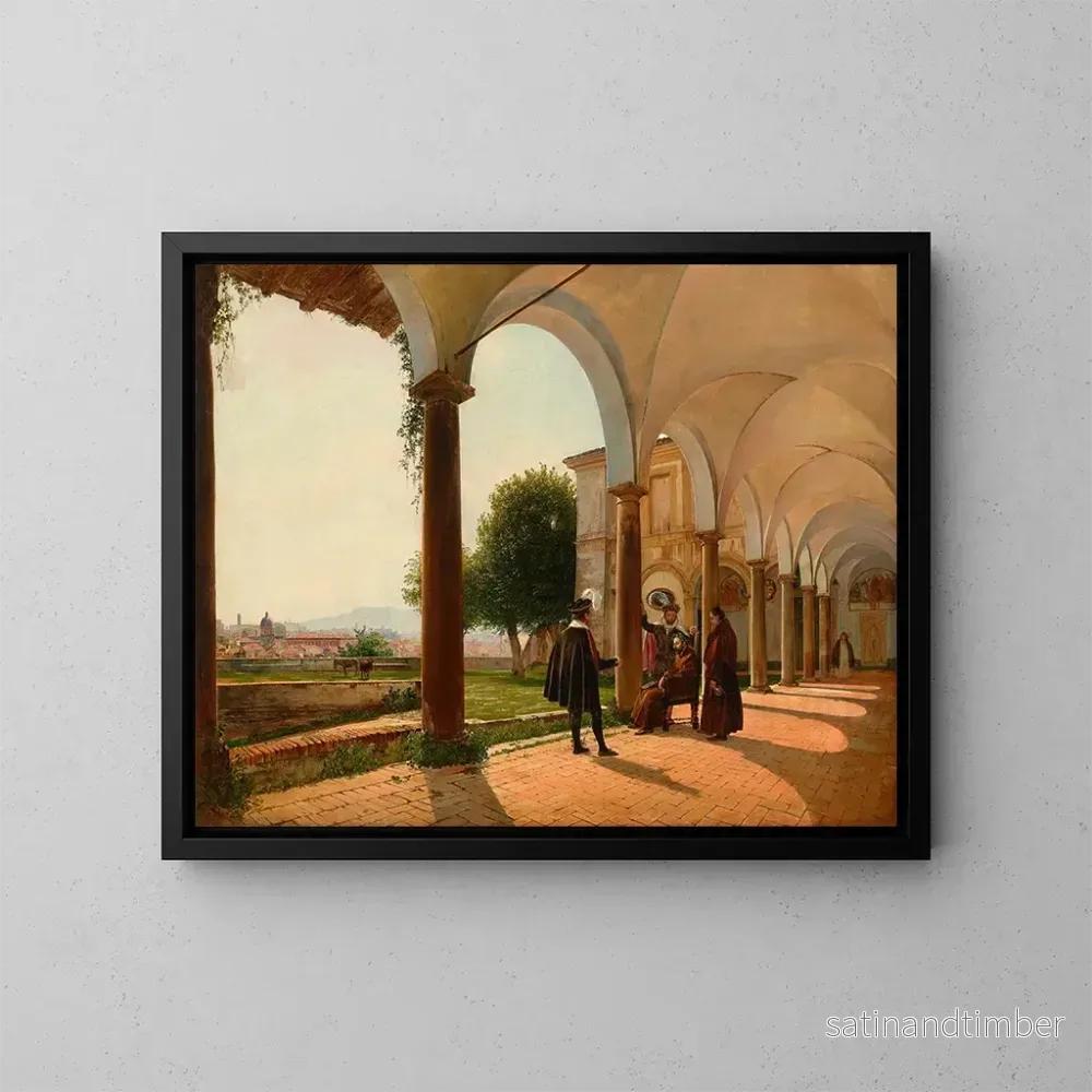 Reproduktion av målningen La mort de Torquato Tasso à Sant'Onofrio au Gianicolo, Rome - Rudolf von Alt