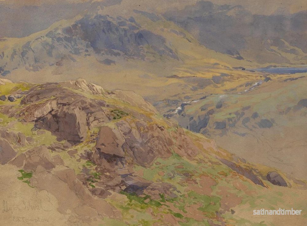 Reproduktion av målningen Llyn Idwal, Nordwales - Edward Theodore Compton - Bild 2