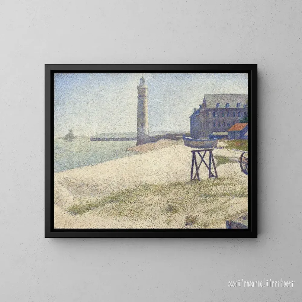Reproduktion av målningen Le phare de Honfleur - Georges Seurat