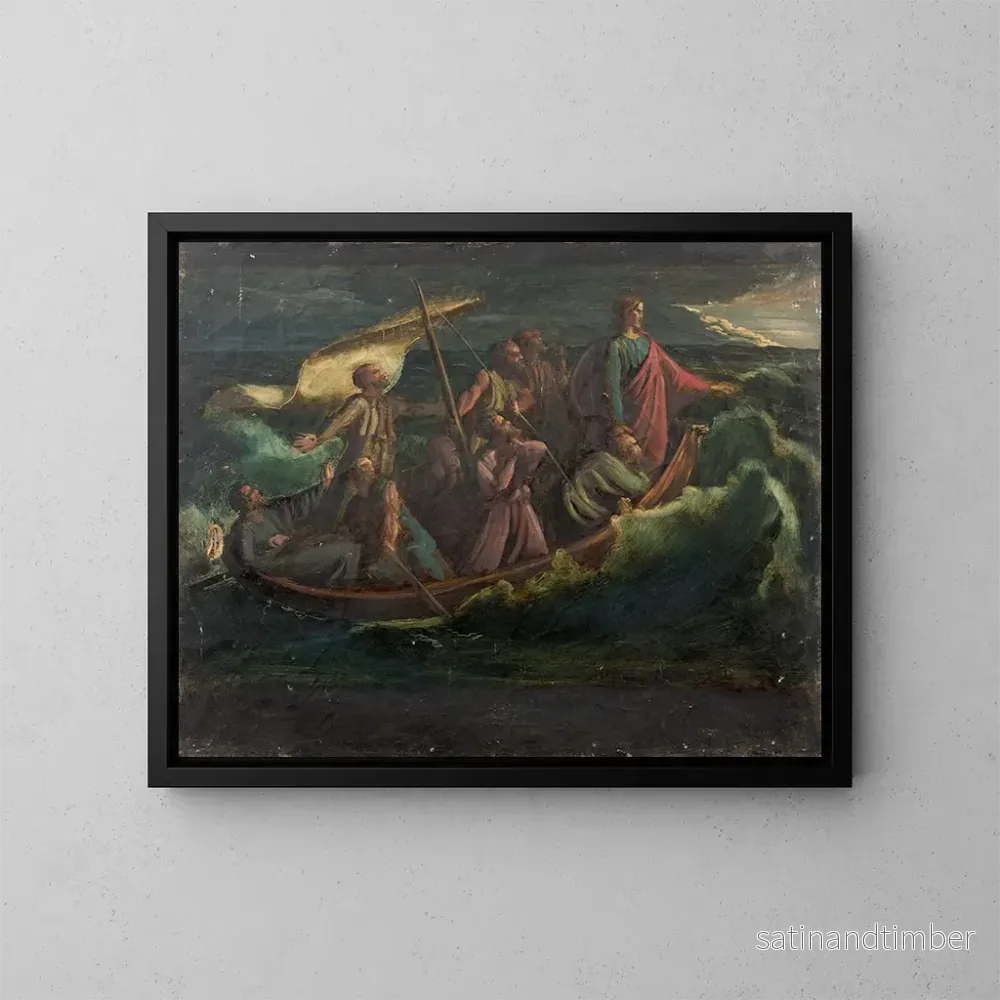 Reproduktion av målningen Jesus i stormen på Galileiska sjön – Louis Janmot Reproduktion av målningen Jesus i stormen på Galileiska sjön – Louis Janmot