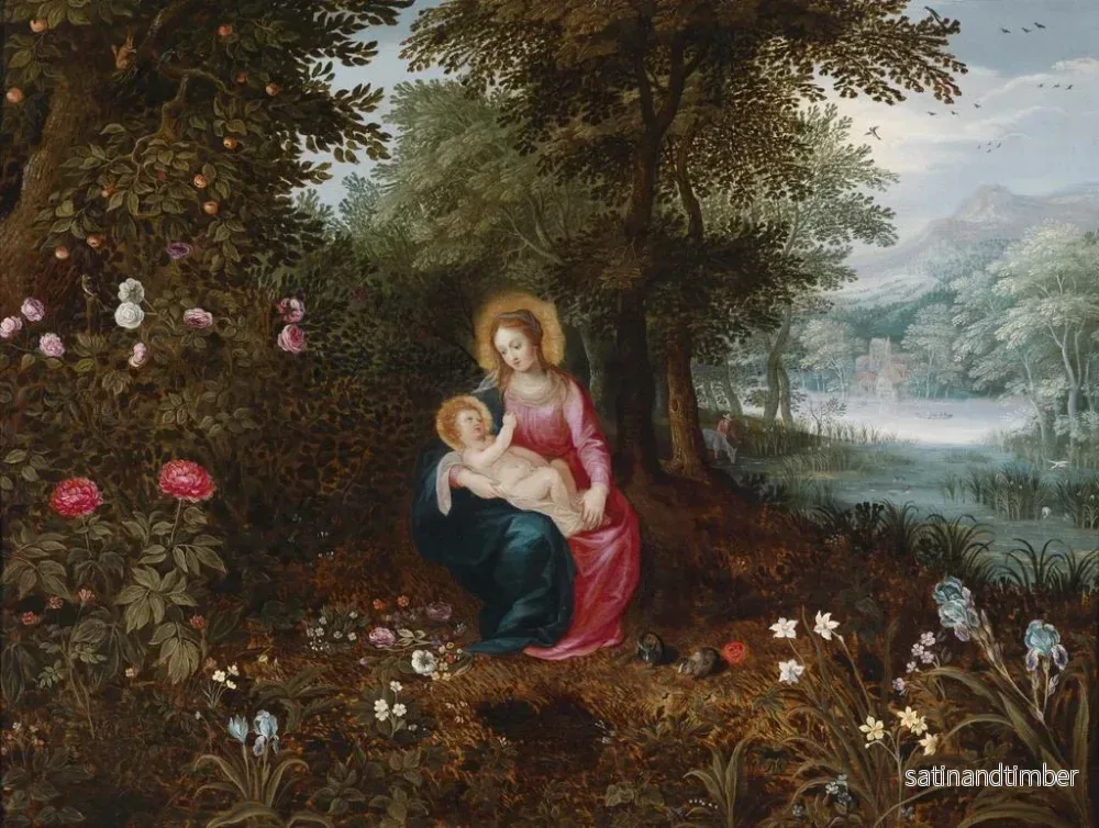 Reproduktion av målningen Le repos en fuite - Jan Brueghel le Jeune - Bild 2