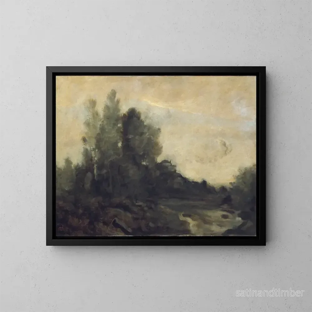 Reproduktion av målningen Souvenir d’Ariccia – Jean-Baptiste-Camille Corot Reproduktion av målningen Souvenir d’Ariccia – Jean-Baptiste-Camille Corot
