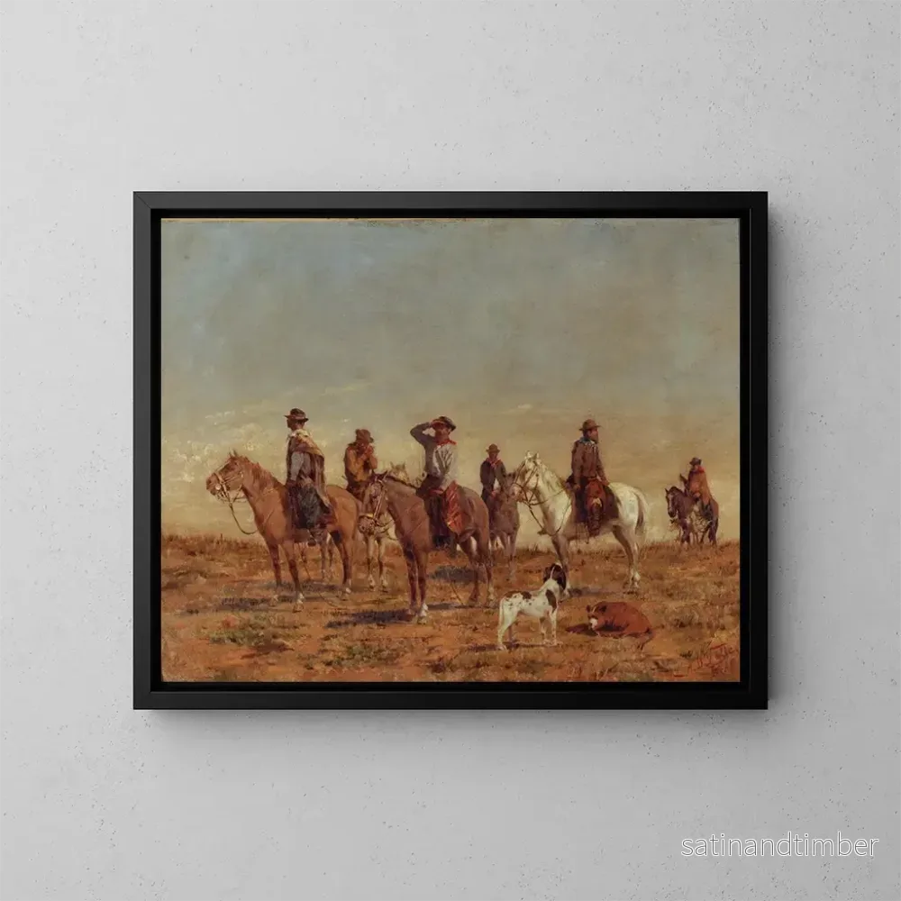 Reproduktion av målningen Cowboys - Ángel Della Valle