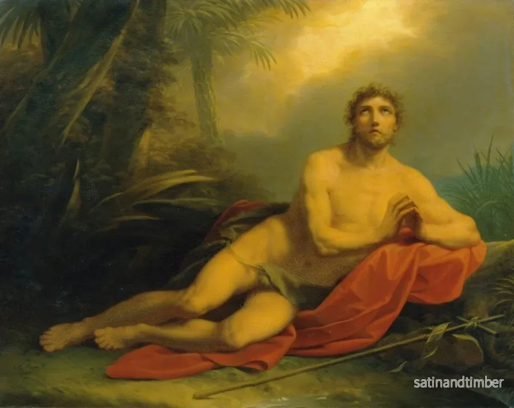 Reproduktion av målningen Jean dans le désert - Heinrich Friedrich Füger - Bild 2