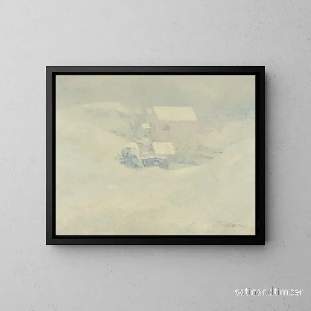Reproduktion av målningen Snö - John Henry Twachtman