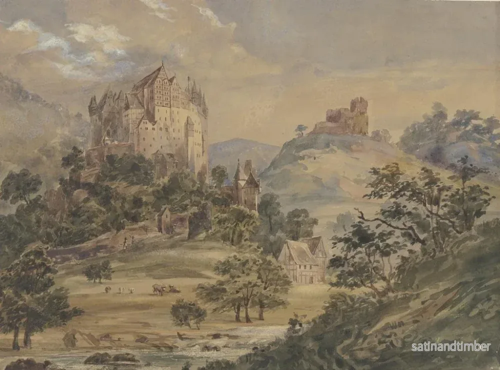 Reproduktion av målningen av Château d'Eltz vid Mosel - Julius Hübner - Bild 2