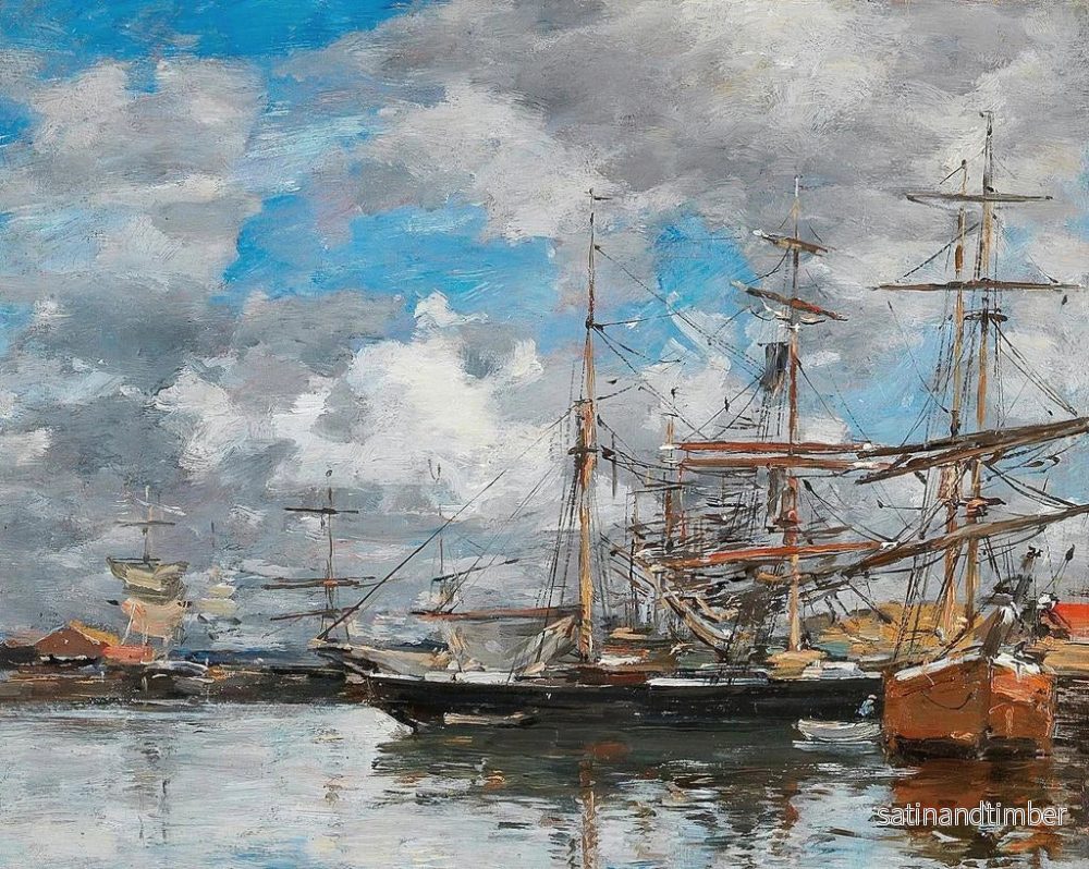 Reproduktion av målningen Le bassin de Deauville - Eugène Boudin - Bild 2