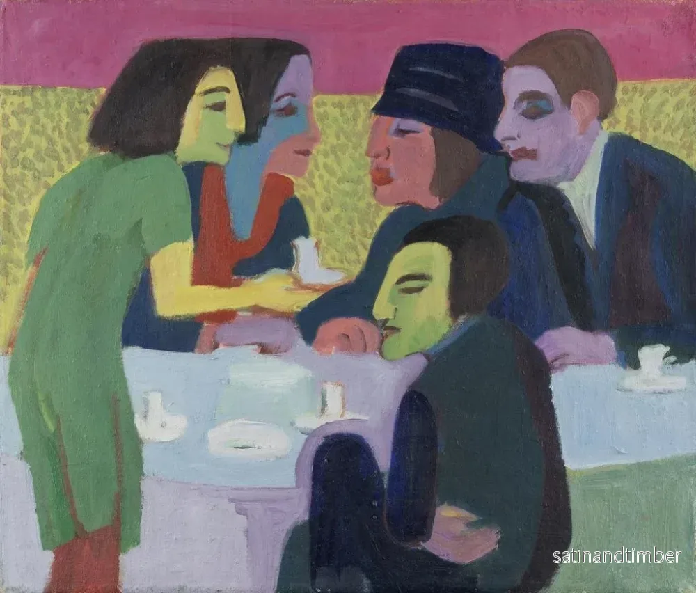 Reproduktion av målningen Scen i ett café - Ernst Ludwig Kirchner - Bild 2
