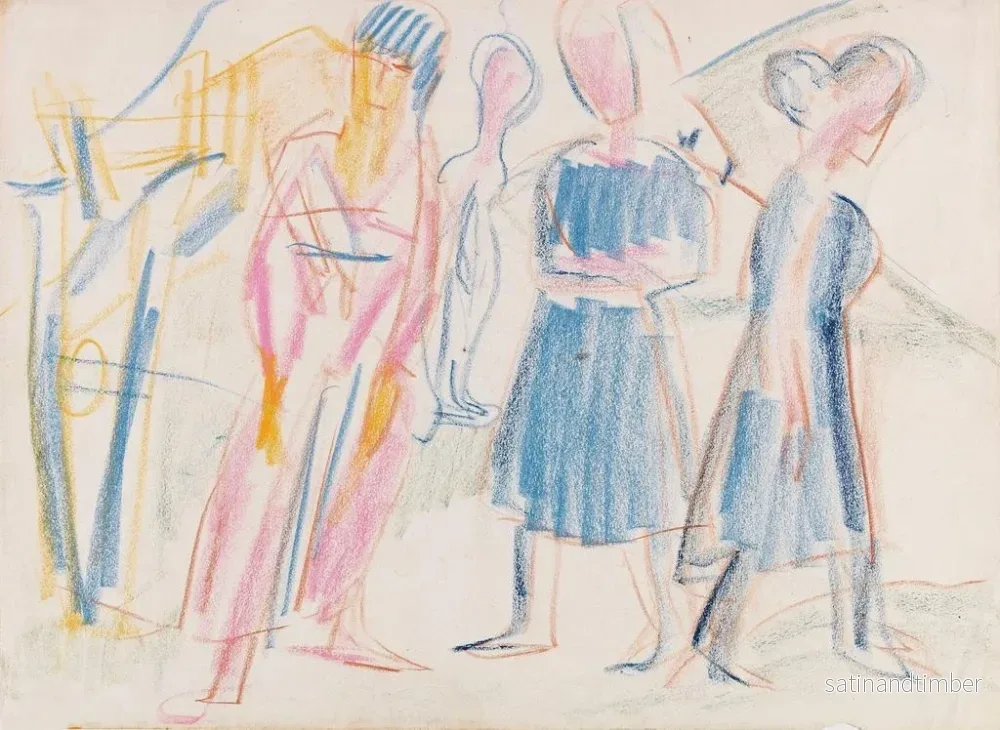 Reproduktion av målningen Kvinnor i landskapet - Ernst Ludwig Kirchner - Bild 2