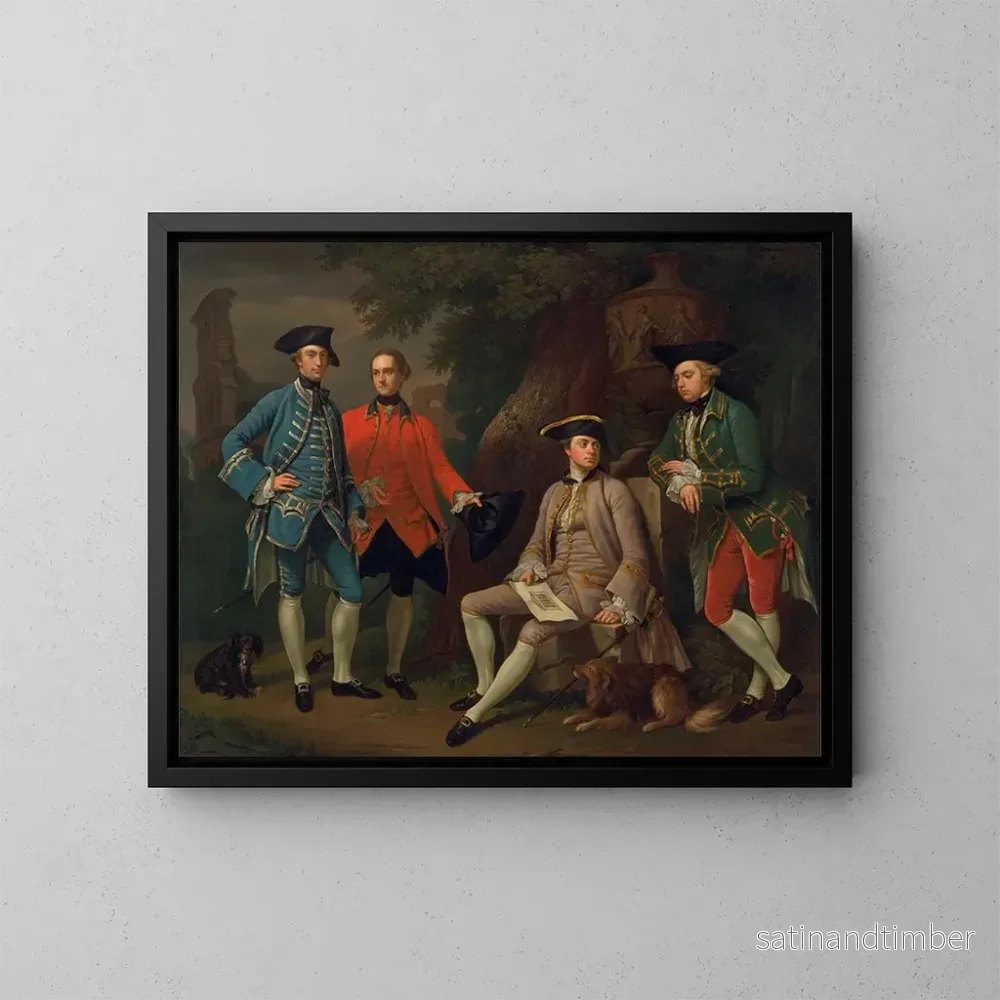 Reproduktion av målningen James Grant av Grant, John Mytton, den ärorike Thomas Robinson och Thomas Wynne – Nathaniel Dance-Holland Reproduktion av målningen James Grant av Grant, John Mytton, den ärorike Thomas Robinson och Thomas Wynne – Nathaniel Dance-Holland