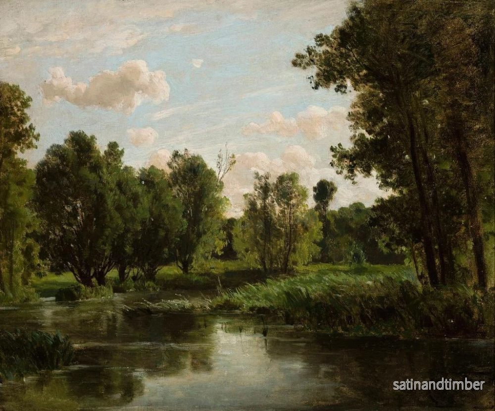 Reproduktion av målningen Lac dans la forêt - Józef Szermentowski - Bild 2