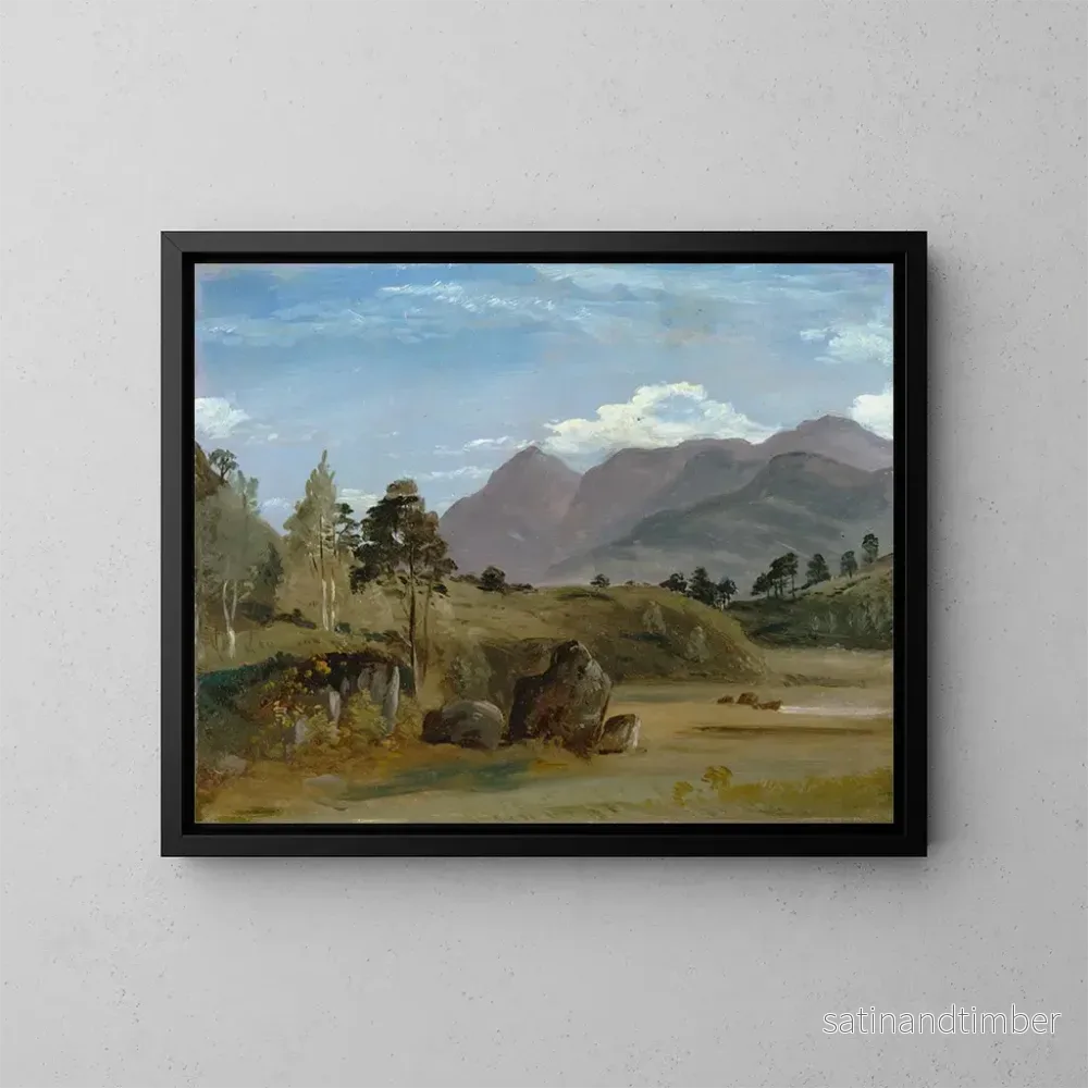 Reproduktion av målningen Landskapslandskap av berg, troligen i Lake District – Lionel Constable Reproduktion av målningen Landskapslandskap av berg, troligen i Lake District – Lionel Constable