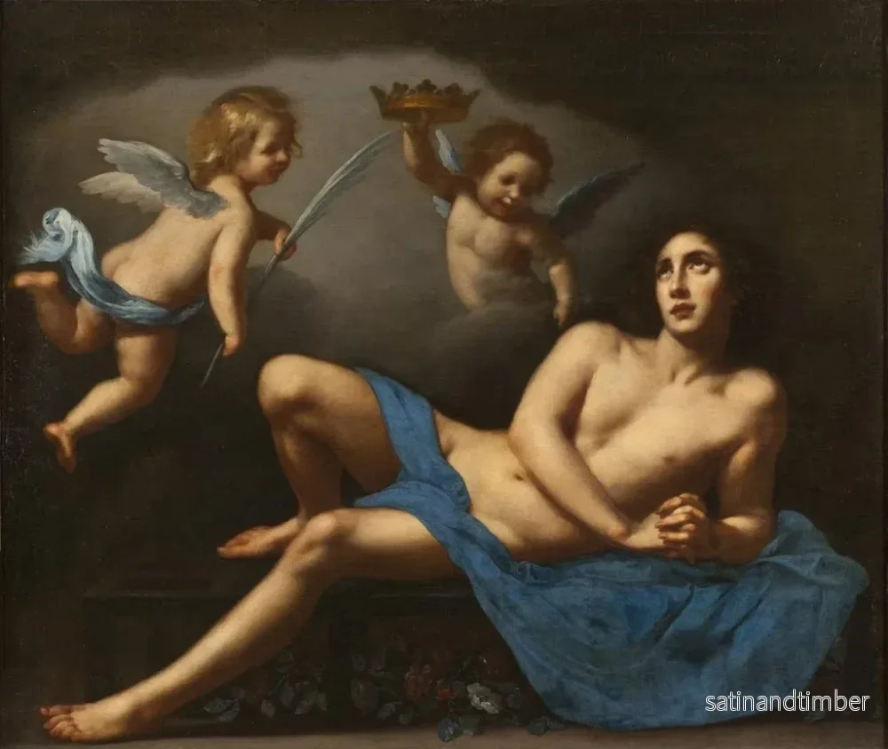Reproduktion av målningen Saint Laurent - Felice Ficherelli - Bild 2